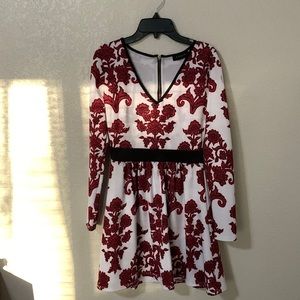B. Darlin Skater Red and White Floral Dress